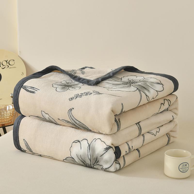Vintage Floral Plant Pattern Throw Blanket Luxury Bed Blankets Cozy Plush Warm Home Decor Sofa Couch Chair Flannel Blanket