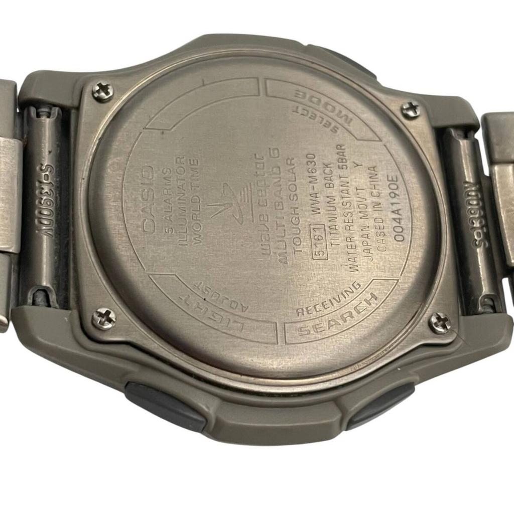 CASIO WAVE CEPTOR White 3 Titanium /Radio-controlled Watch, Radio-controlled Solar, Dial, WVA-M630TDE-7AJF, Hands, [m66]