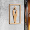 Acrylic Simple 3D Women Men Toilet Sign Plate Wash Room Wall Label Sticker For Shopping Mall Wc Decor