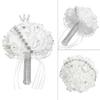 Diamond Crown Decorative Handheld Flower Rhinestones Wedding Bouquet with Ribbon