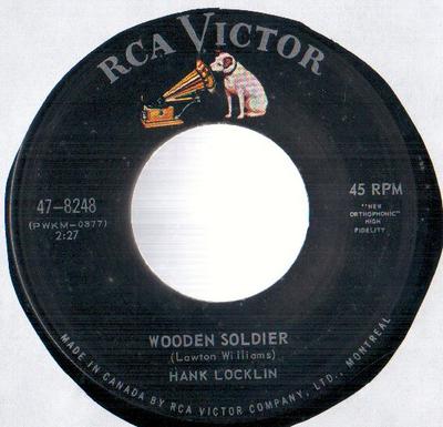 Płyta 7-calowa HANK LOCKLIN - Drewniany żołnierz 478248 RCA Victor 1963 Kanada Folk Używana