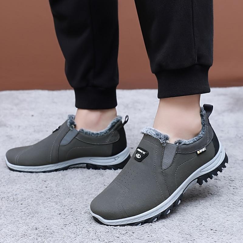 Men's Snow Boots Slip-On Shoes Fashionable Casual Winter Boots
