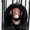 Halloween prisoner ghost ornaments horror prisoner ghost pendant induction cage ornaments prank props holiday decoration