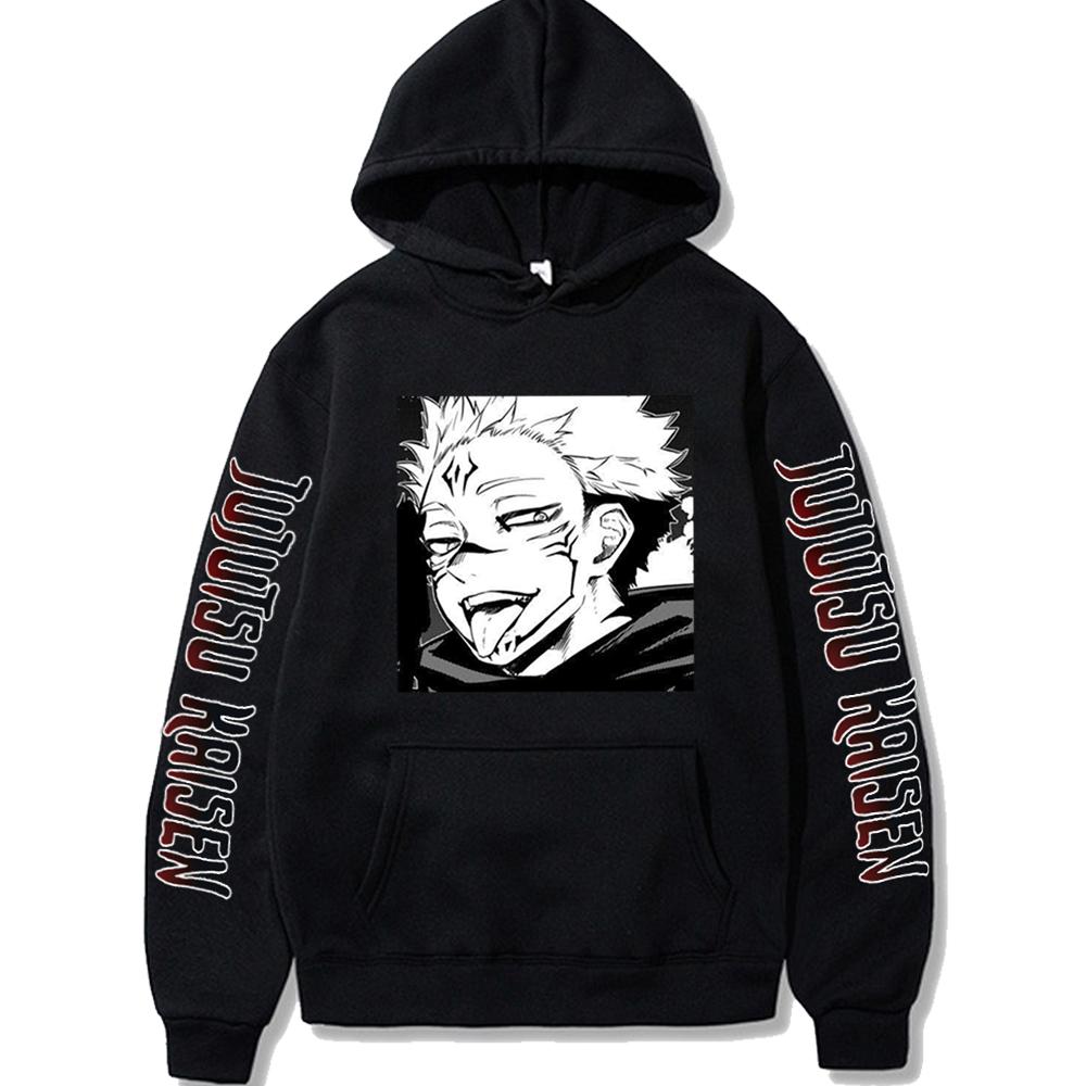 Jujutsu Kaisen Gojo Satoru Yuji Itadori Graphic Hoodies Oversized Hooded Sweatshirt Long Sleeves Hoodie Men Women Clothes