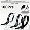100Pcs Multi-Purpose Reusable Cable Straps Durable Nylon Lock Loop Zip Ties for DIY Craft Cord Fastening