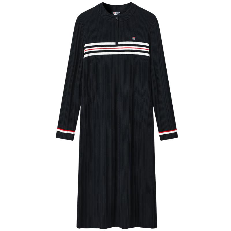 FILA Women s 2025 Winter Slim-Fit Knit Sweater Dress XL