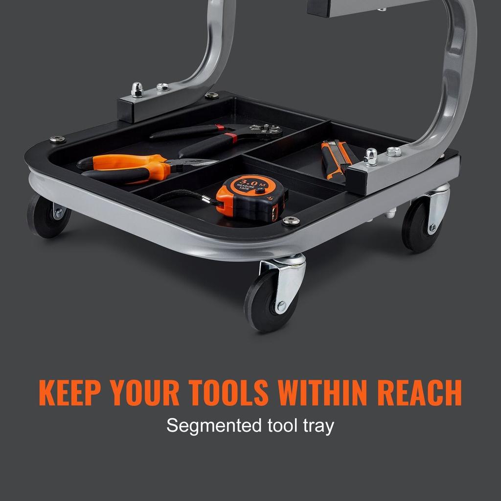 Mechanics Garage Stool 250 LBS Mechanic Creeper Seat Under Car Tool Tray