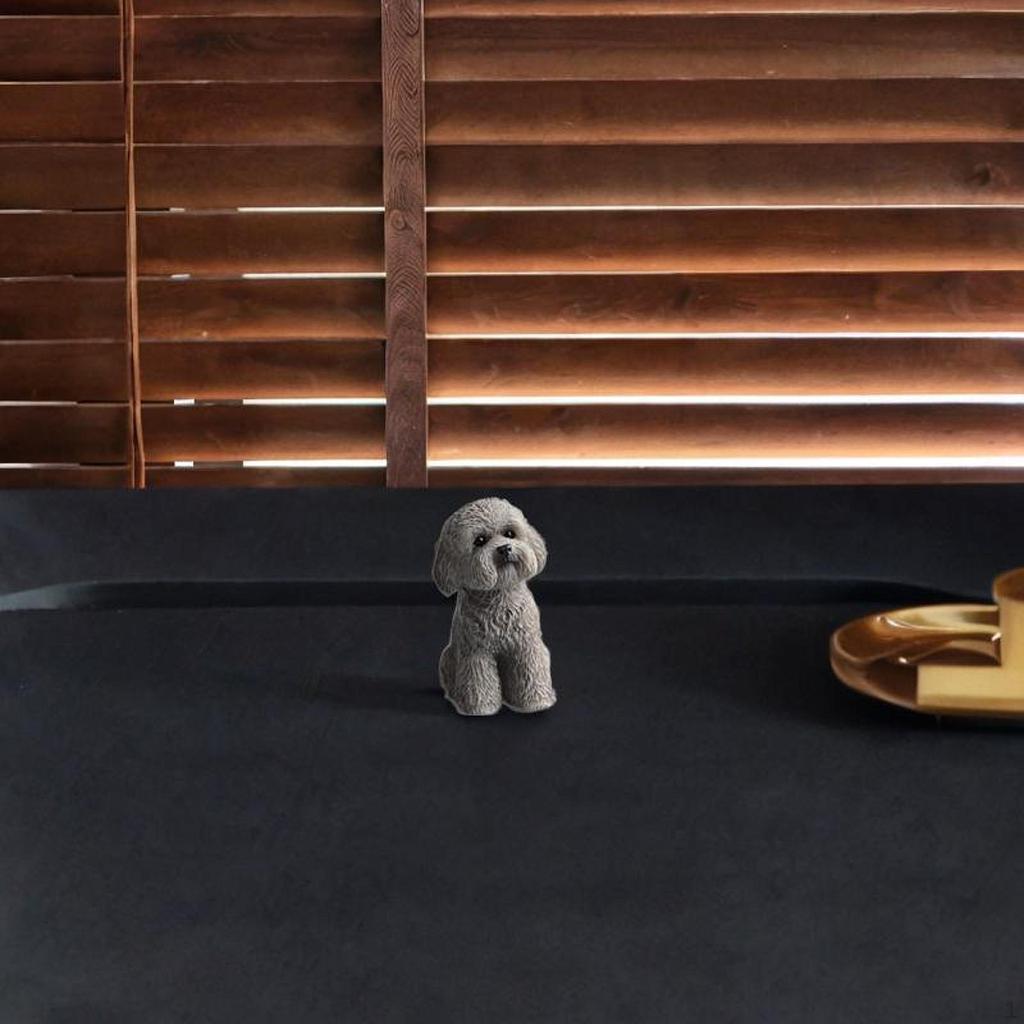 Köpek Minyatür Figürin Araba Gösterge Paneli Dekorasyonu Sanat El Sanatları Reçine Yaratıcı Masaüstü Süsü için