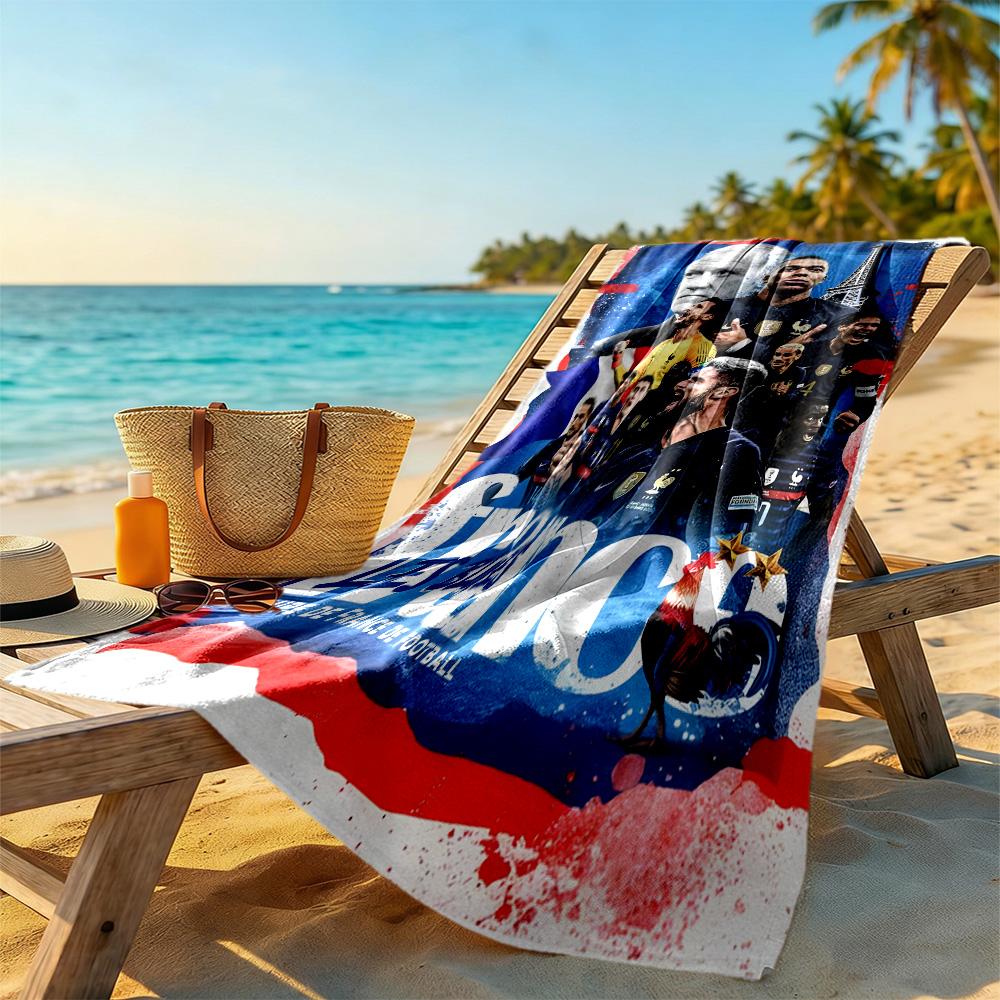 Football Team Beach Towel Quick-Dry Soft Microfiber Comfortable Lightweight