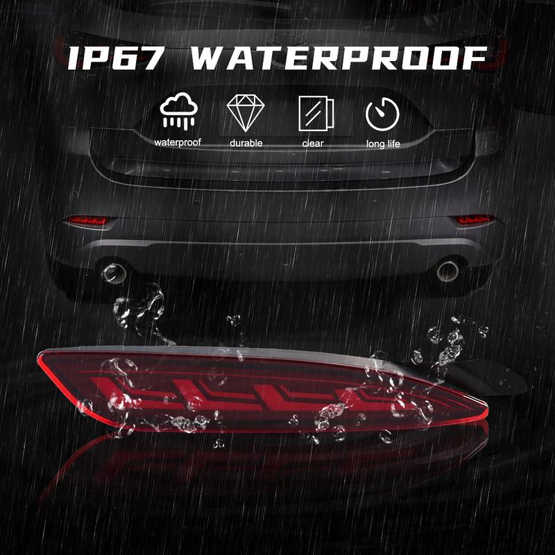 For Mazda CX5 CX-5   LED Rear Bumper Reflector Lights Auto Brake Warning Dynamic Turn Signal Lamps Car Accessories 12V