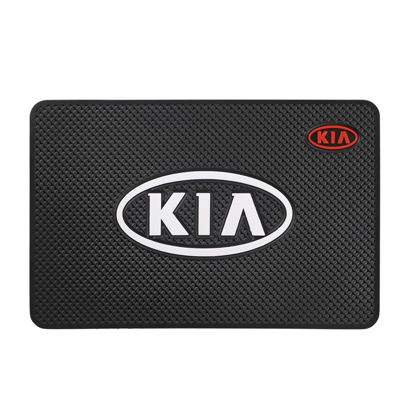 AAAHF1 Car Non-Slip Mat PVC Heat Resistant Pad Accessories For KIA GT-Line Rio Ev3 Ev6 Niro Stonic Sportage Ceed Picanto Forte Sorento