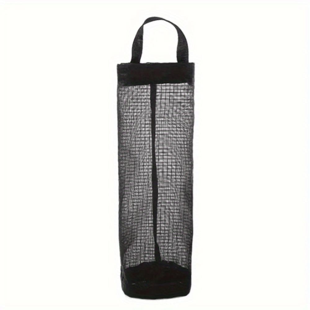 Foldable Mesh Grocery Bag Rack, Breathable Plastic Bag Dispenser, Kitchen Garbage Bag Storage Box with Hanging Storage