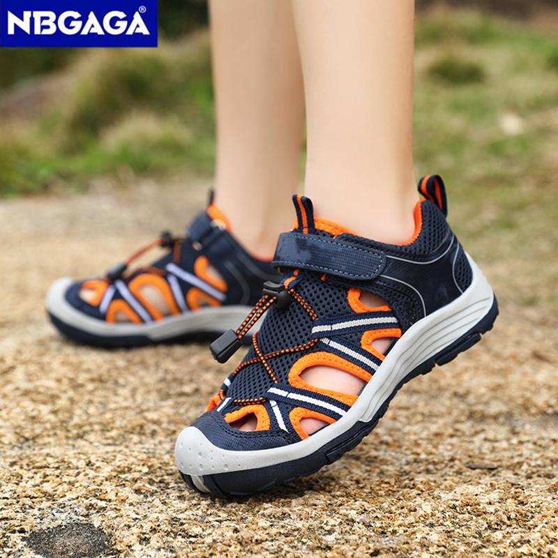 Summer Breathable Children Casual Beach Footwear Closed Toe Sandals for Kids Boys Sport Walking Shoes