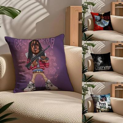 C-Chief KeefS Rapper Pillow Case Comfort Sofa Bed Silky Elegant Invisible Zipper Custom Decorative Cushion Cover