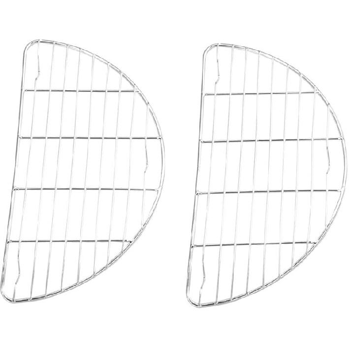 Small Half Round Cooling Rack 2 Pack - 7.9 x 4.1 inches - Stainless Steel 7.9  Half Round