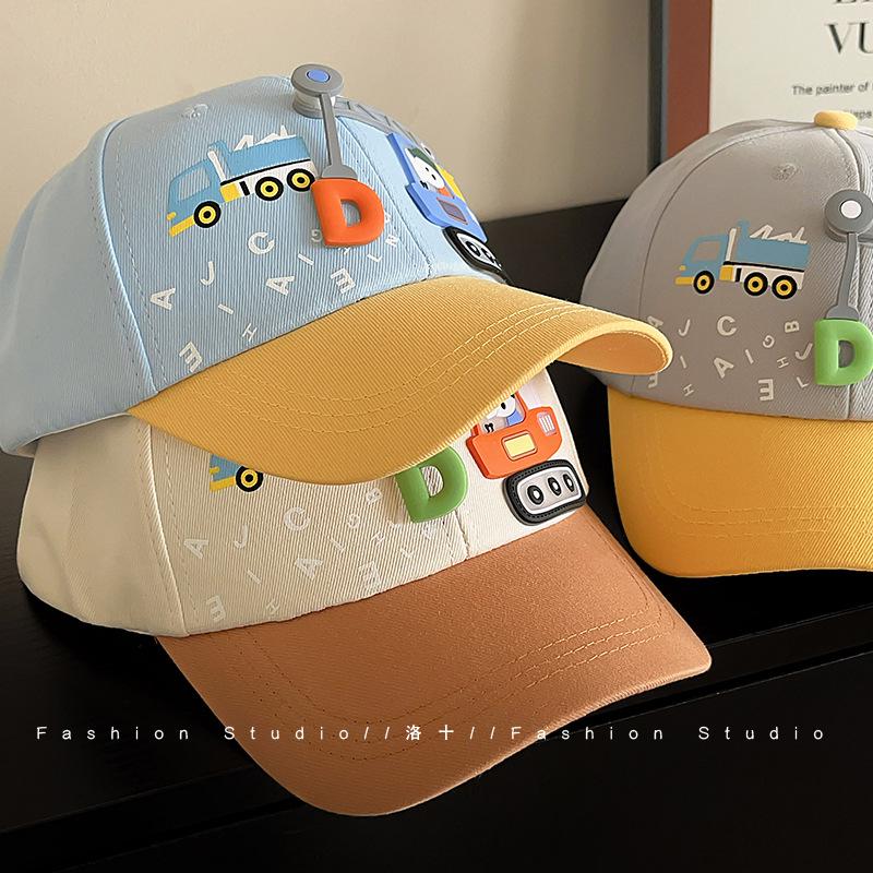 Kids' Cartoon Crane Baseball Cap - Cute Korean Style for Spring & Summer