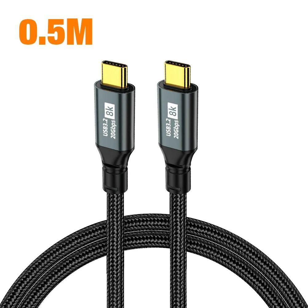 

PD 100W Fast Charging Line 20Gbps Video Wire Data Cord for Mobile Phone 15 Pro Max Laptop 0.5m