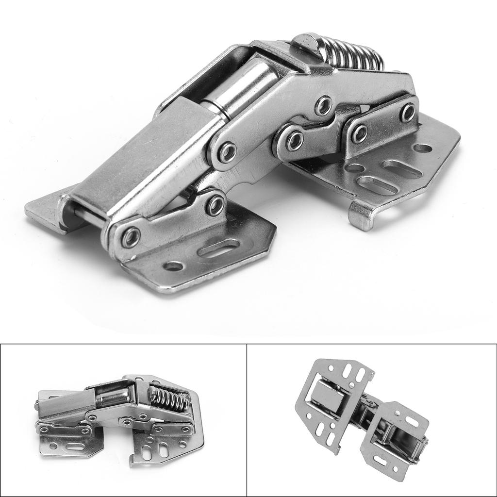 90° Cabinet Hinge Spring Buffer Damper Adjustable Cold Rolled Steel for Wardrobe Plane
