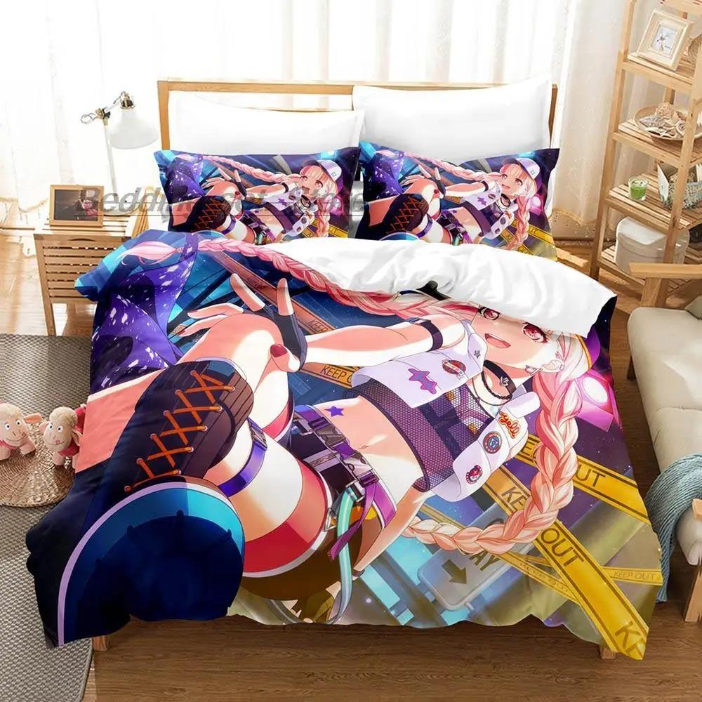 Nyubara Reona Bedding Set Single Twin Full Queen King Size Bed Set Aldult Kid Bedroom Duvetcover Sets 3D Print Kawaii Anime