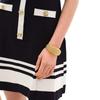 Karl Lagerfeld Romantic Date Round Neck Color Block Short Sleeve Dress Women Dresses Navy-Blue M22E13H9