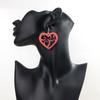 New Valentine's Day Heart Acrylic Earring for Women Girls Creative Glitter Love Vine Hollow Drop Earrings Fashion Jewelry Gifts