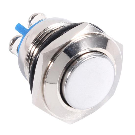 12V 16mm vodotěsný kovový spínač s okamžitým stisknutím tlačítka pro auto, ZAP/VYP klakson