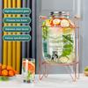 3L Glasflasche Glas Getränkespender Mason Jar Getränkespender Glas Flüssigkeitsspender