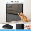 Retractable Cat Gate Anti-Jump Pet Fence - Adjustable Indoor Barrier for Cats with Walk-Through Door