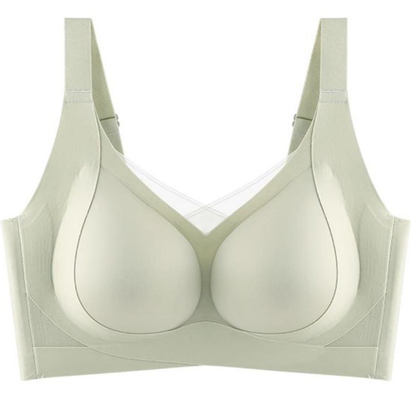 

Processed tube top seamless underwear thin large breasts show small bras gather and adjust bras to prevent sagging XXXL【95BCDE】 світло-блакитного кольору