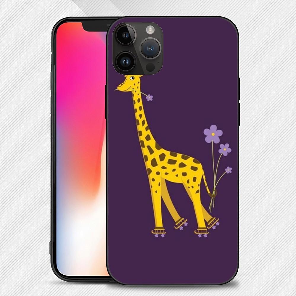 Yellow Giraffe Cute Cartoon Phone Case iphone15 14 13 12 11 Pro Max Mini X 7 8 Soft Case
