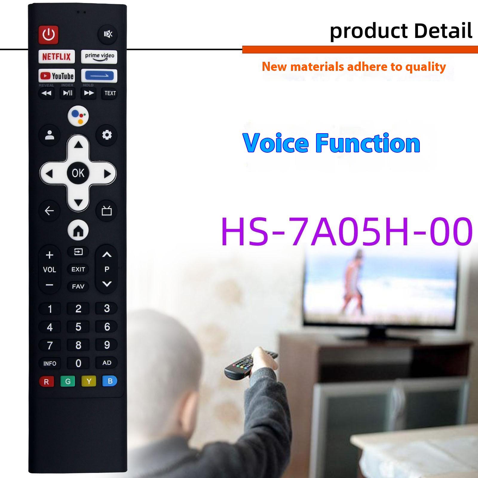 

HS-7A05H-00 For Skyworth Coocaa TV Remote Control Voice Control Replacement Silver