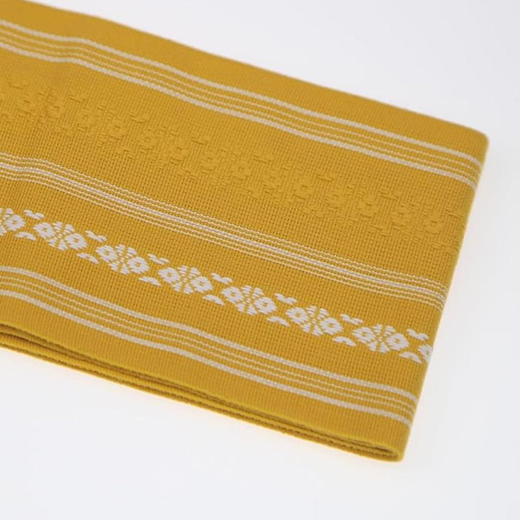 Obi Kenjo per Cerimonia Giapponese Tradizionale Legatura Oro [TOuWA] da Uomo (Sash), Cotone, Fantasia, Uomo, Gentiluomo, Yukata, Kimono, Kyudo, Abbigliamento,