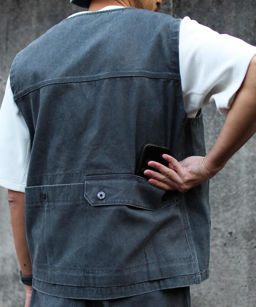 Snow Peak Sulfur Dyed Fade Painted Vest Outerwear Vest CHARCOAL M VT-26SU004 Mid-layer Men's Women's