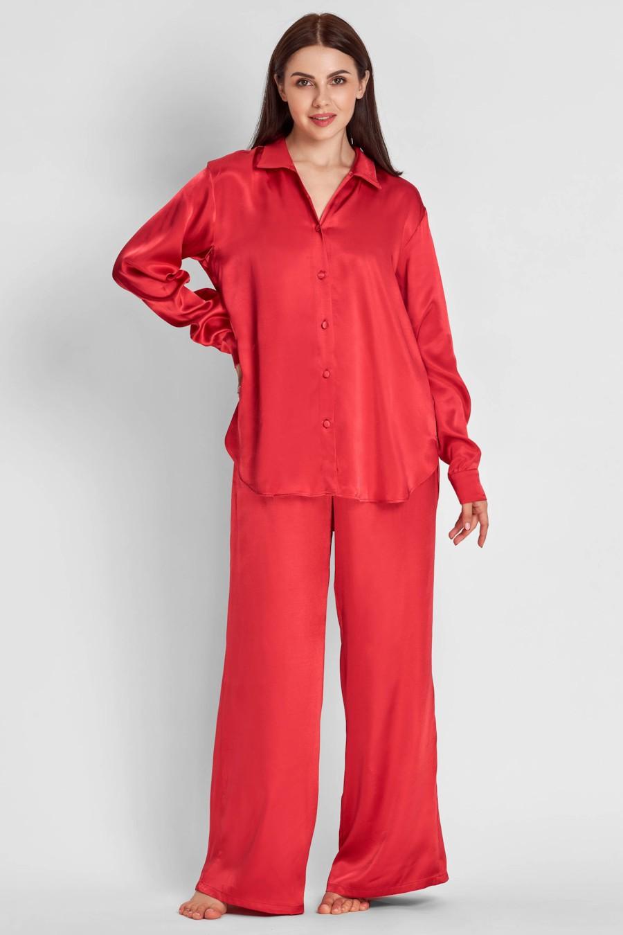 

комплект: блуза та штани Anabel Arto (82378) 50(2XL) імперська червоний колір