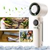 Portable Hand Fan 199 Gear Speed Wind USB Rechargeable Small Pocket Fan Digital Power & Speed Display for Outdoor Camping Travel