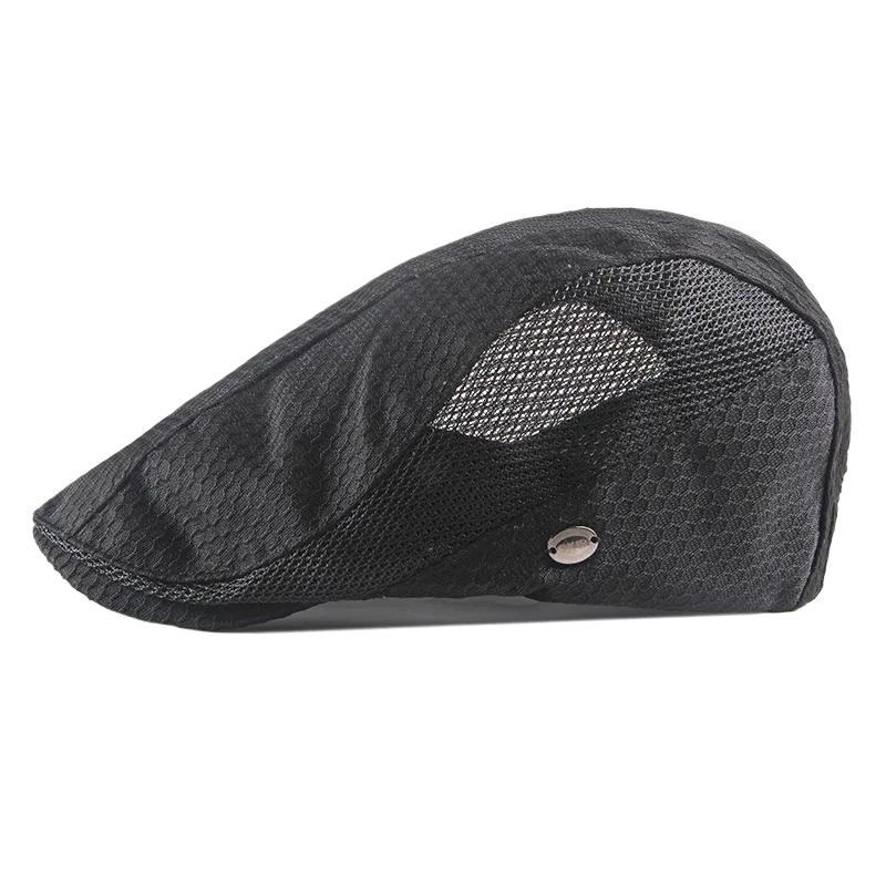 Oohmy Adjustable Summer Hat Vintage Breathable Mesh Newsboy Beret Ivy Cap Cabbie for Men And Women Fashionable Outdoor Headwear