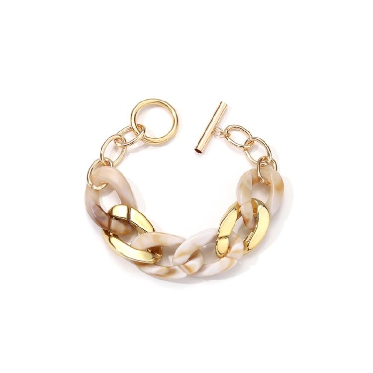 Bracciale alla moda in resina, colore caramella, catena da mano, lunghezza regolabile, braccialetto da polso, gioielli da festa per signore sofisticate