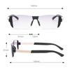 TR Rimless Anti-Blue Bifocal Reading Glasses Men Women Unisex Double Light Fashion Presbyopia Eyewear