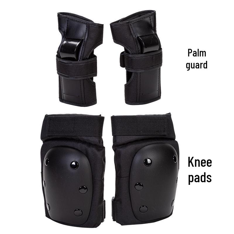 Adult & Kids Six-Piece Protective Skate Gear Set: Hand Guards, Knee & Elbow Pads for Roller Skating or Electric Scooters