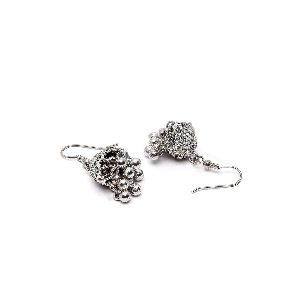Fashion Latest Stylish Traditional Oxidised Silver Necklace Jewellery Set for Women