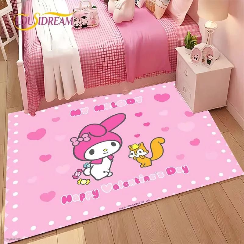 My Meloday Cartoon Anime Kawai Pink Carpet for Living Room Bedroom Rug Kitchen Door Kids Unslip Floor Mat Alfombra Birthday Gift