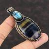 Multi Fluorite Copper Pendant Wire Wrapped Pendant Natural Gemstone Jewelry Labradorite Pendant Copper Jewelry Handmade Pendant Gift For Her