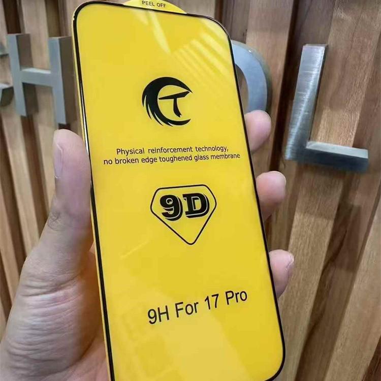 9D Tempered Glass Screen Protector for iPhone 17 Pro Max – Full Coverage, High-End, Anti-Drop, Curved Design