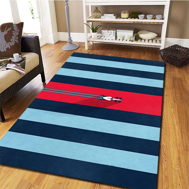 Tappeto Martini Racing per Soggiorno Camera da Letto Casa Decorazione Divano, Tappetino Antiscivolo per Giochi Bambini