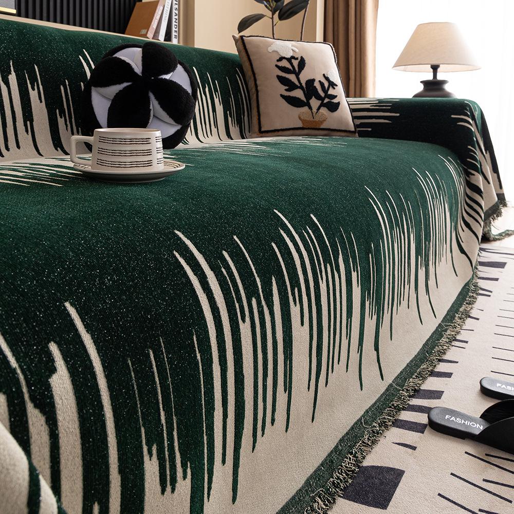 

1pc Extra Wide Sofa Cover - Heavy-Duty Chenille Fabric Couch Protector, Non-Slip Furniture Protector for Living Room, Bedroom 180*230CM