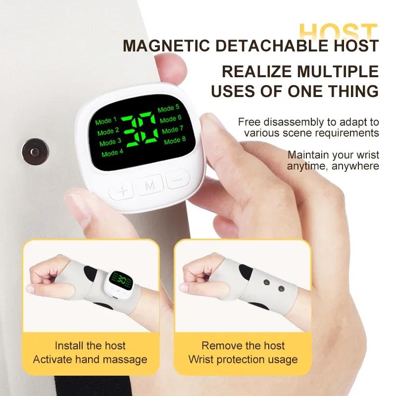 Electric Hand Massage Cordless Wrist Massager USB Rechargeable Vibration Relieves Tenosynovitis Massager for Carpal Tunnel