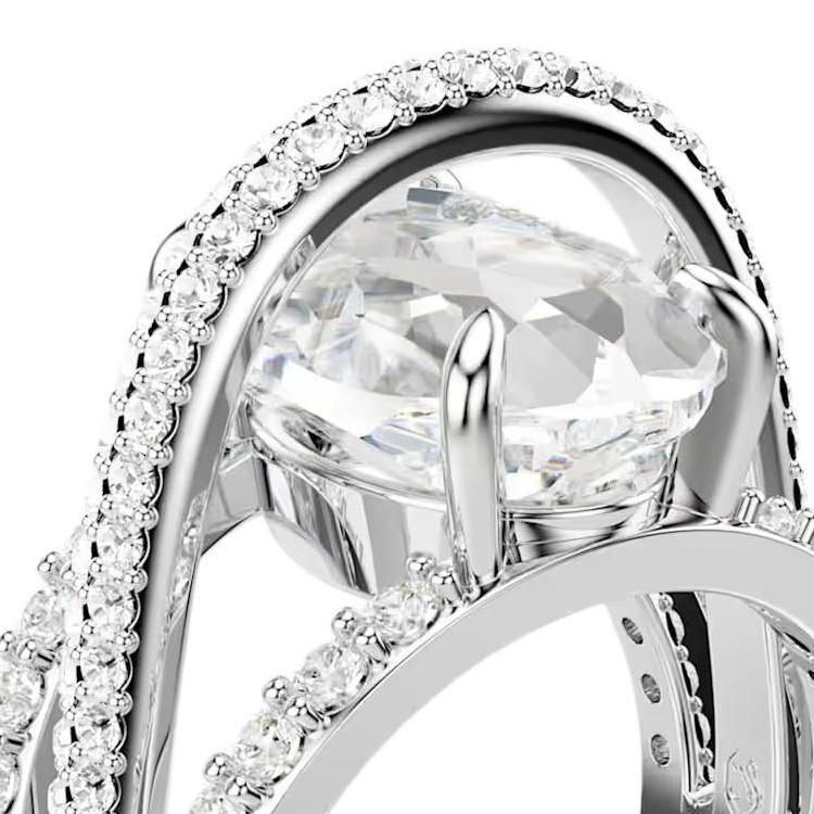 Swarovski Crystal Rings Unisex Silver