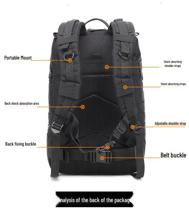 Men's Outdoor Tactical Camouflage Backpack for Off-Road, Camping, Hiking, and Cycling