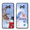 Coque en TPU noire pour Samsung Galaxy M31 M12 M32 5g M22 M51 M33 M52 M23 M13 M30s M01 M53 M62 M11 Joyeux Noël Bonhomme de neige Capa