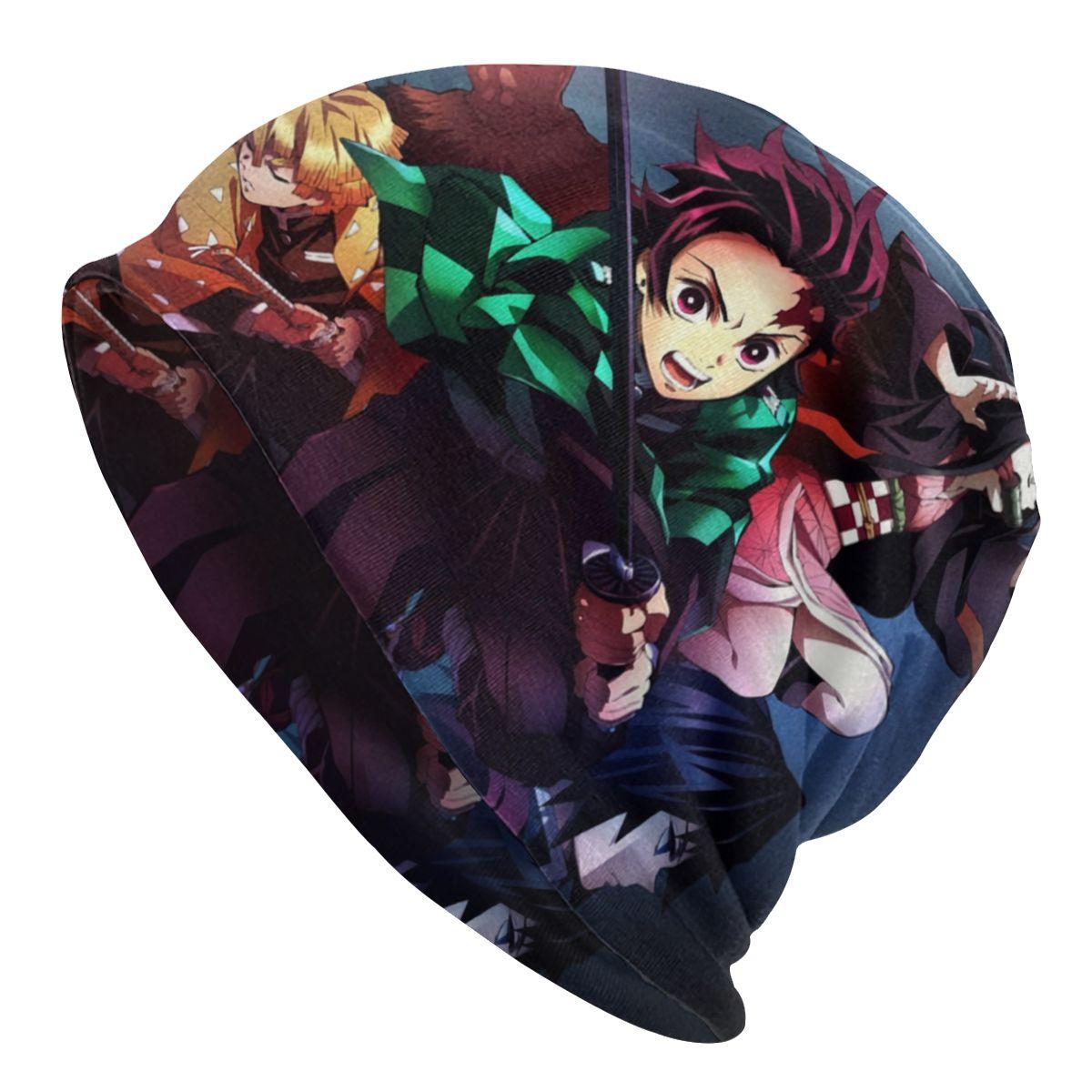 

Накидка Shinobu Art Style, истребитель демонов, шапка-бини, вязаная шапка, модная унисекс, манга, Kimetsu No Yaiba, зимние шапки Skullies, шапки 1 Knitted Hat